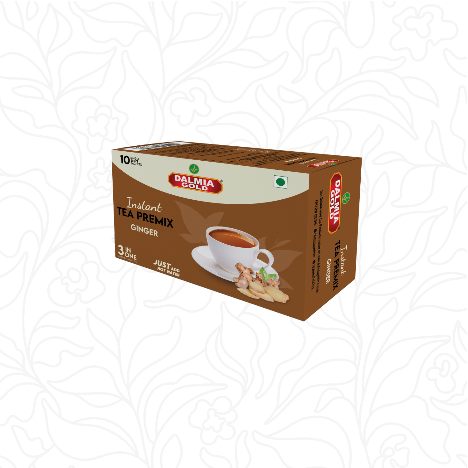 Ginger Tea Premix | Pack of 10 Sachets each in 1 Box (Pack Of 2)