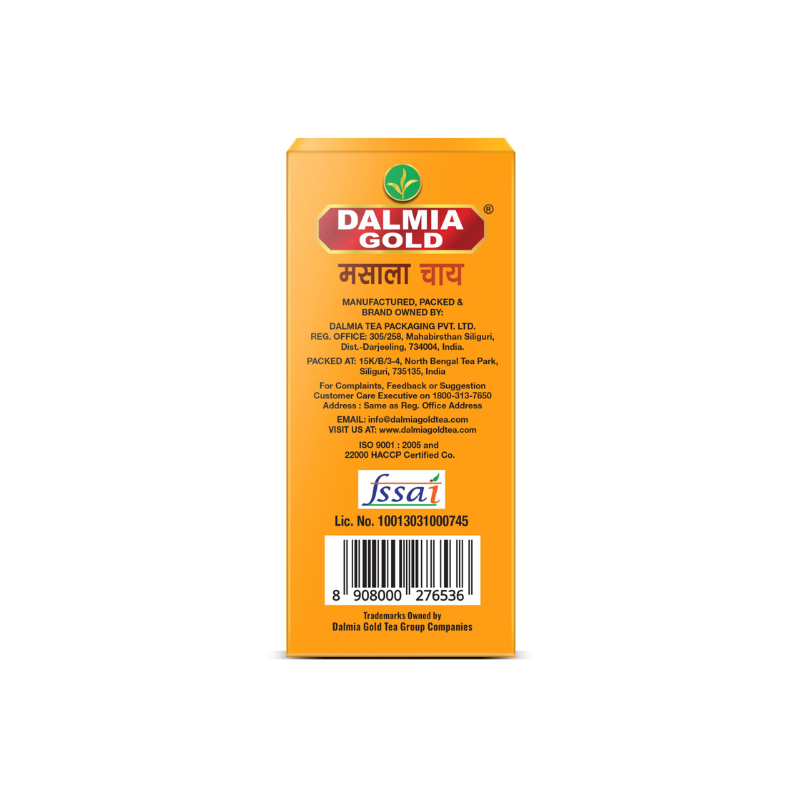 Dalmia Gold Masala Chai - 250gms (Monocarton Pack) | Premium Masala Kadak Chai with 100% Authentic Natural Indian Spices |