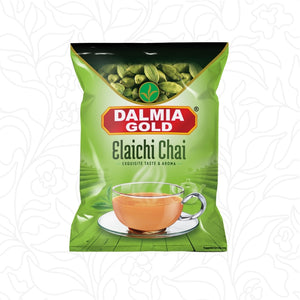 Dalmia Gold Elaichi Chai 200gm - 200GMS Polypack Pouch (Pack of 2)  | 100% Natural Cardamom Flavored CTC Tea | Fresh and Natural Cardamom Chai