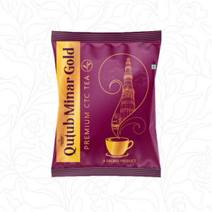 Dalmia Gold Qutab Minar Gold Tea - 250GMS Polypack Pouch (Pack of 2) | Fine Quality Fannings Dust CTC Tea